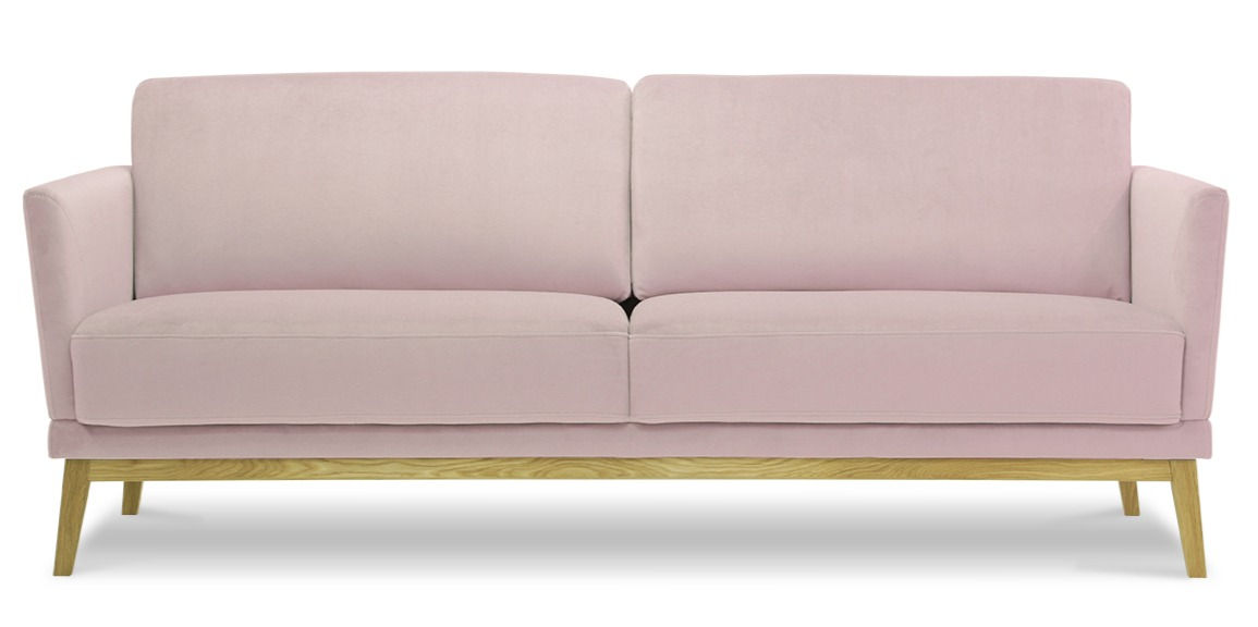 Viola 3-istuttava sohva, Verhoilu: Elegant 14 -kangas, Jalat: 133/20 Tammi, sokkeli