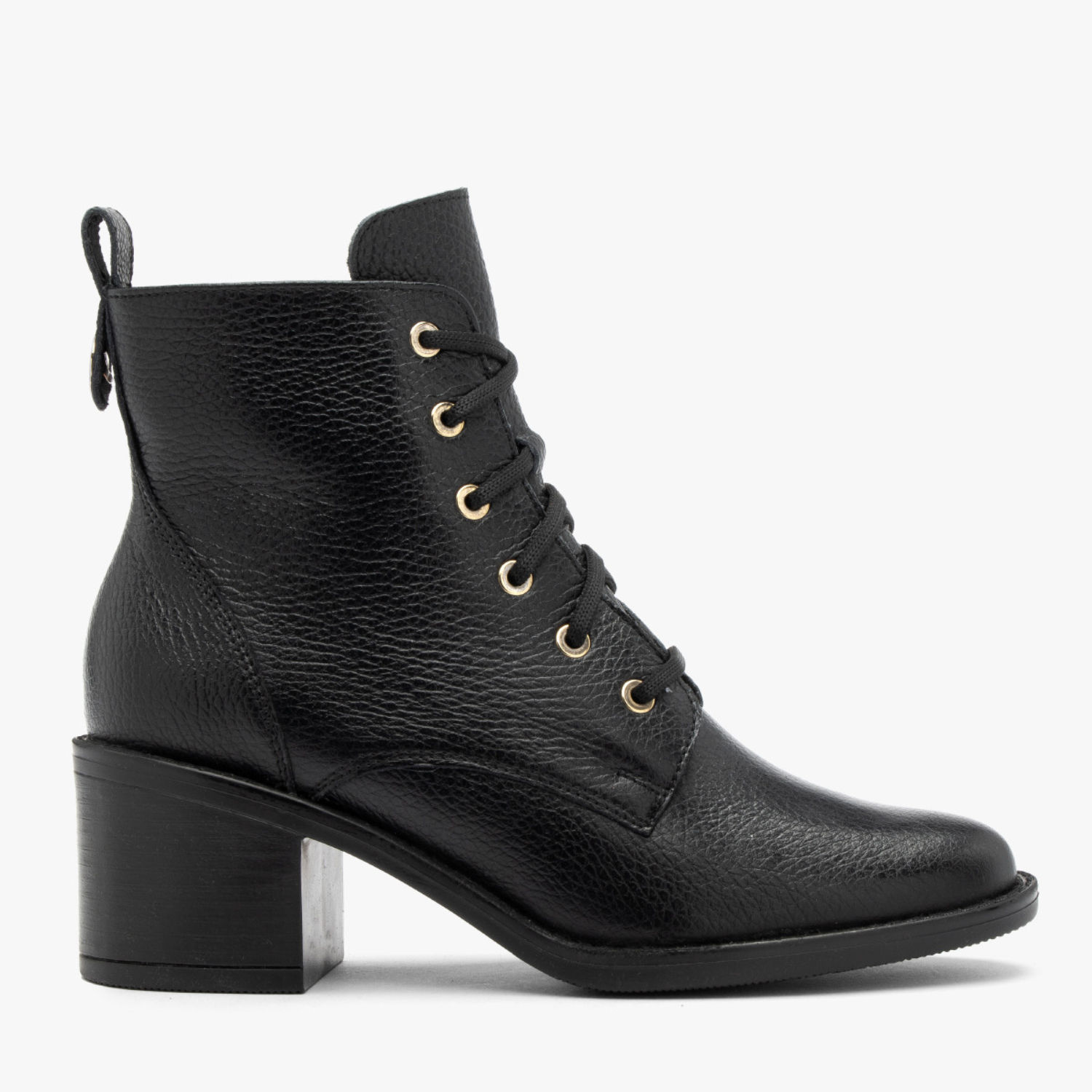 Aeliana Black Lace-Up Booties Size 33-34
