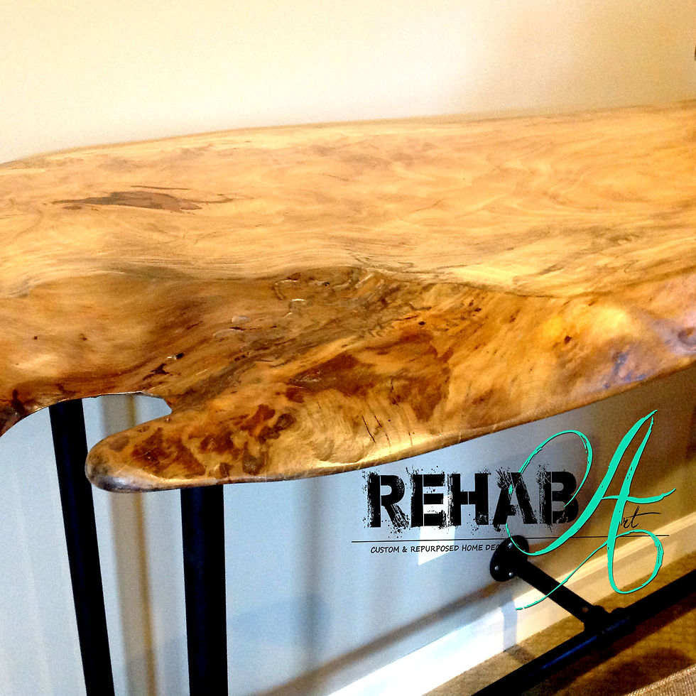 Thumbnail: "Live Edge" Wood and Pipe Bar