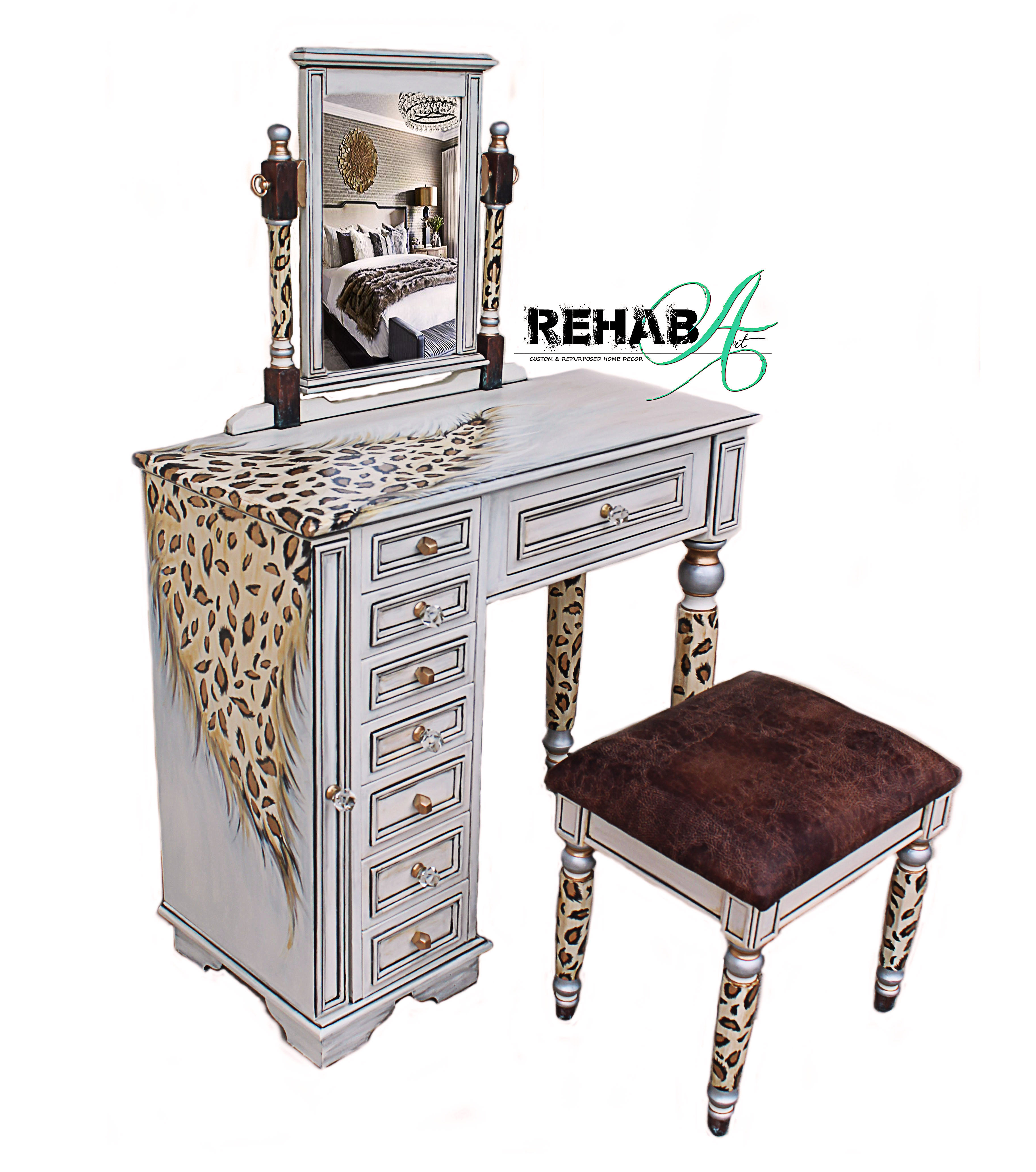 "Wild Thang" Makeup & Jewelry Armoire