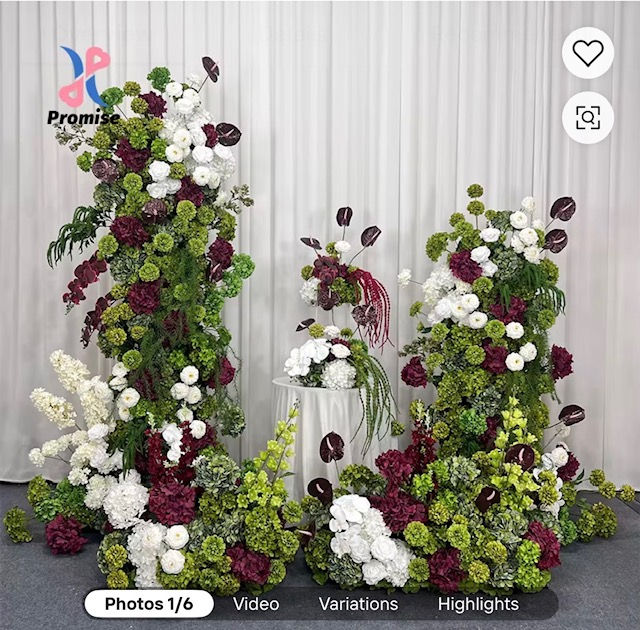 Pillars, ground florals and centerpieces