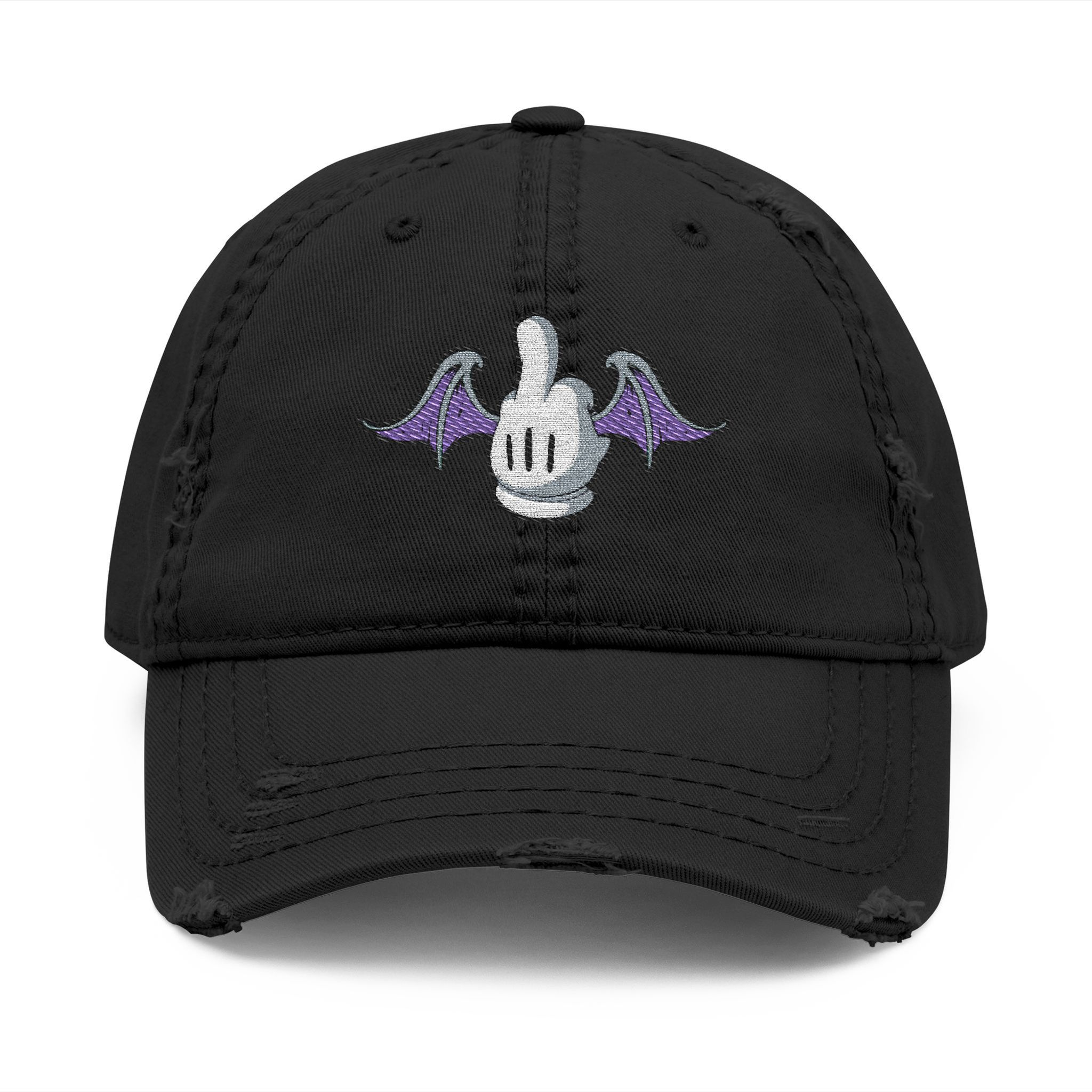 Flying F-U Distressed Dad Hat with Embroidery 