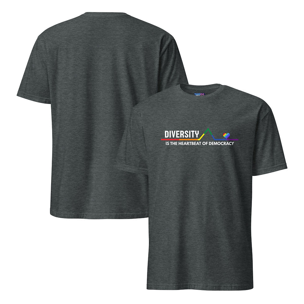 Thumbnail: Diversity is the Heartbeat of Democracy - Graphic Tee