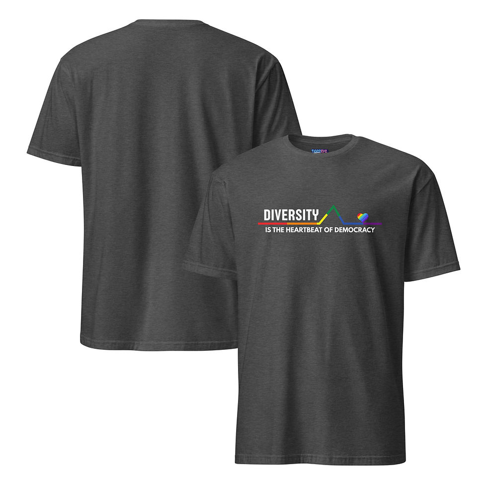 Thumbnail: Diversity is the Heartbeat of Democracy - Graphic Tee
