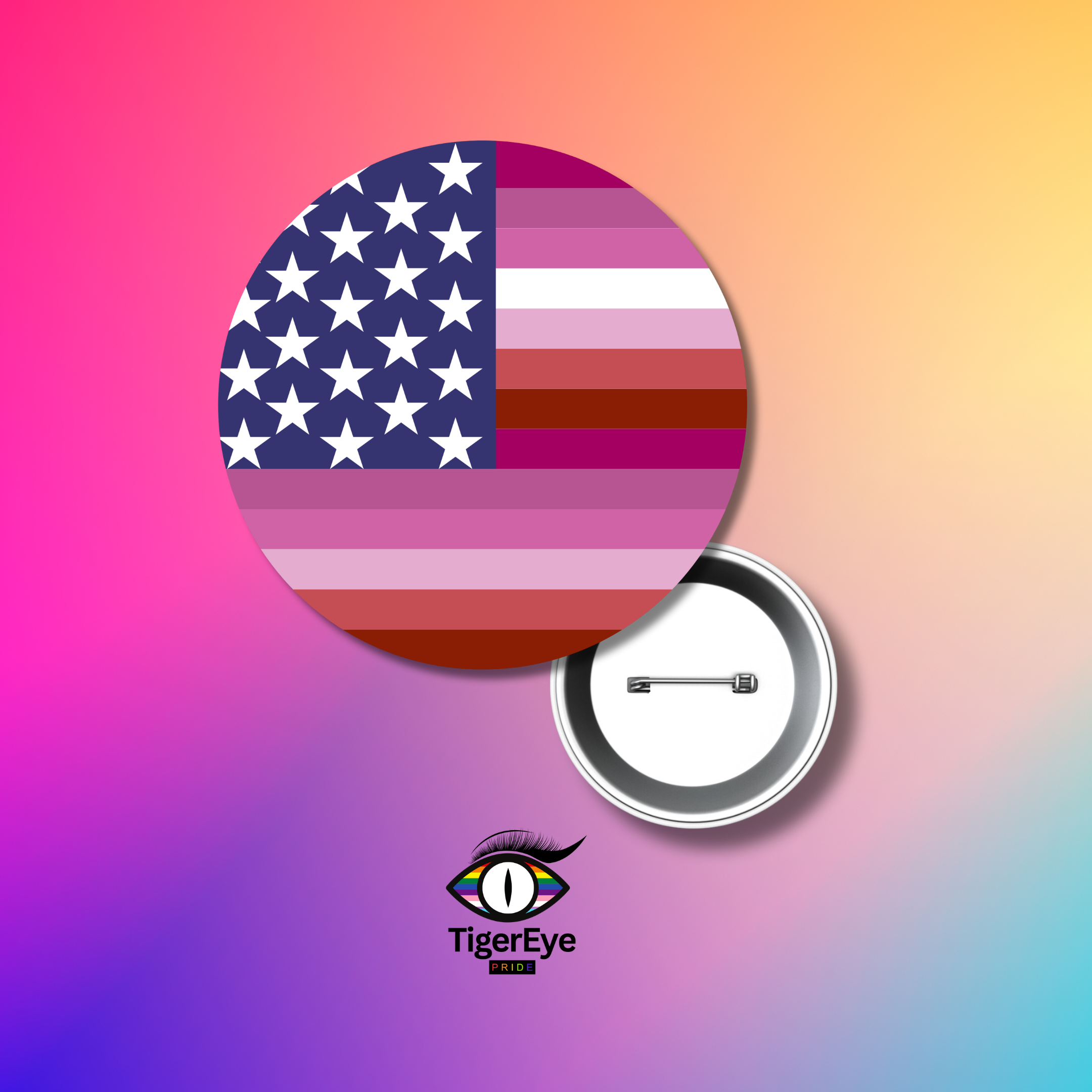 Lesbian Americana Button