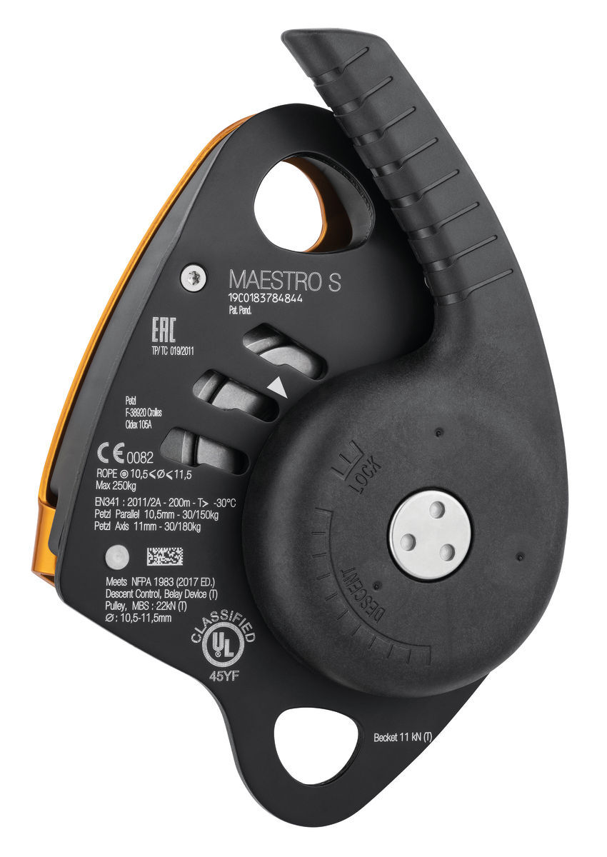 Thumbnail: MAESTRO® S, Descender with integrated progress-capture pulley for loads up to