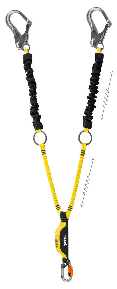 Thumbnail: ABSORBICA®-Y TIE-BACK, Double lanyard with integrated intermediate tie-back ring