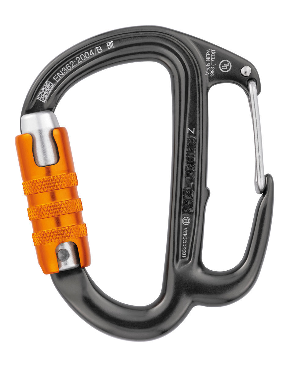FREINO Z, Carabiner with friction spur for descenders