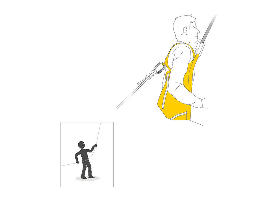 Thumbnail: PITAGOR, Comfortable evacuation triangle with shoulder straps