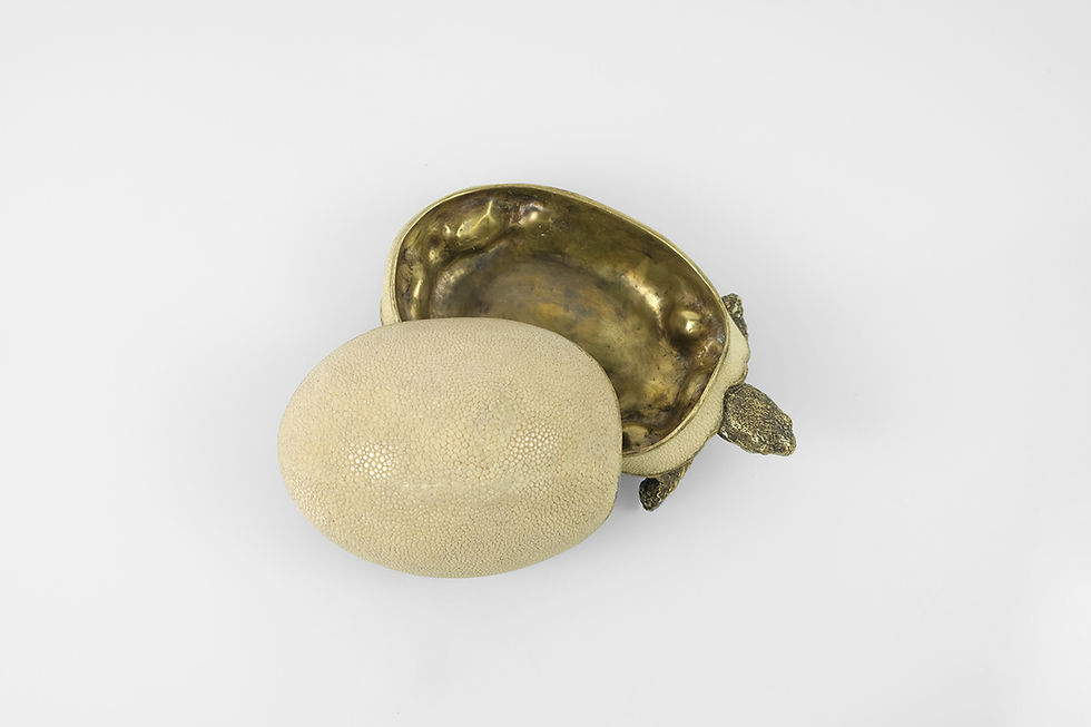 Thumbnail: turtle box in casted brass and shagreen