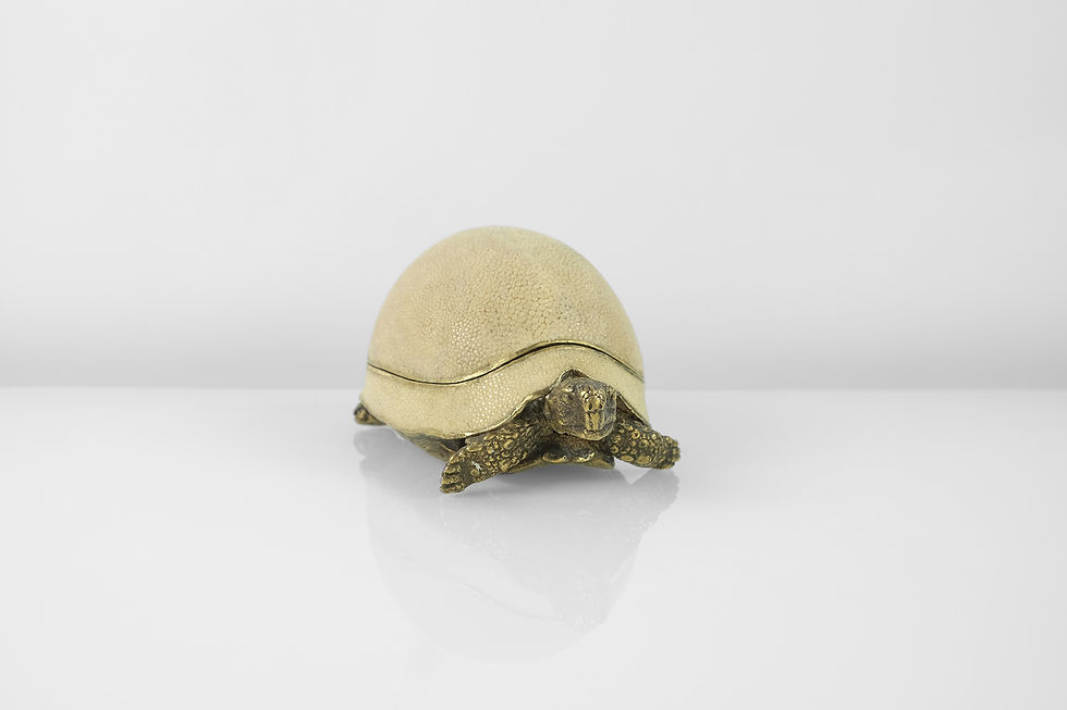 Thumbnail: turtle box in casted brass and shagreen