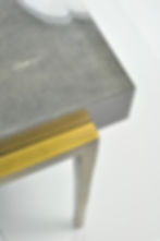 shagreen coffee table with metal legs