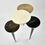 Thumbnail: shagreen side table with black legs, top view
