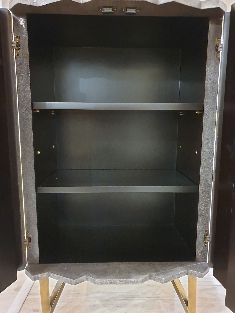 Thumbnail: shagreen cabinet with black stone