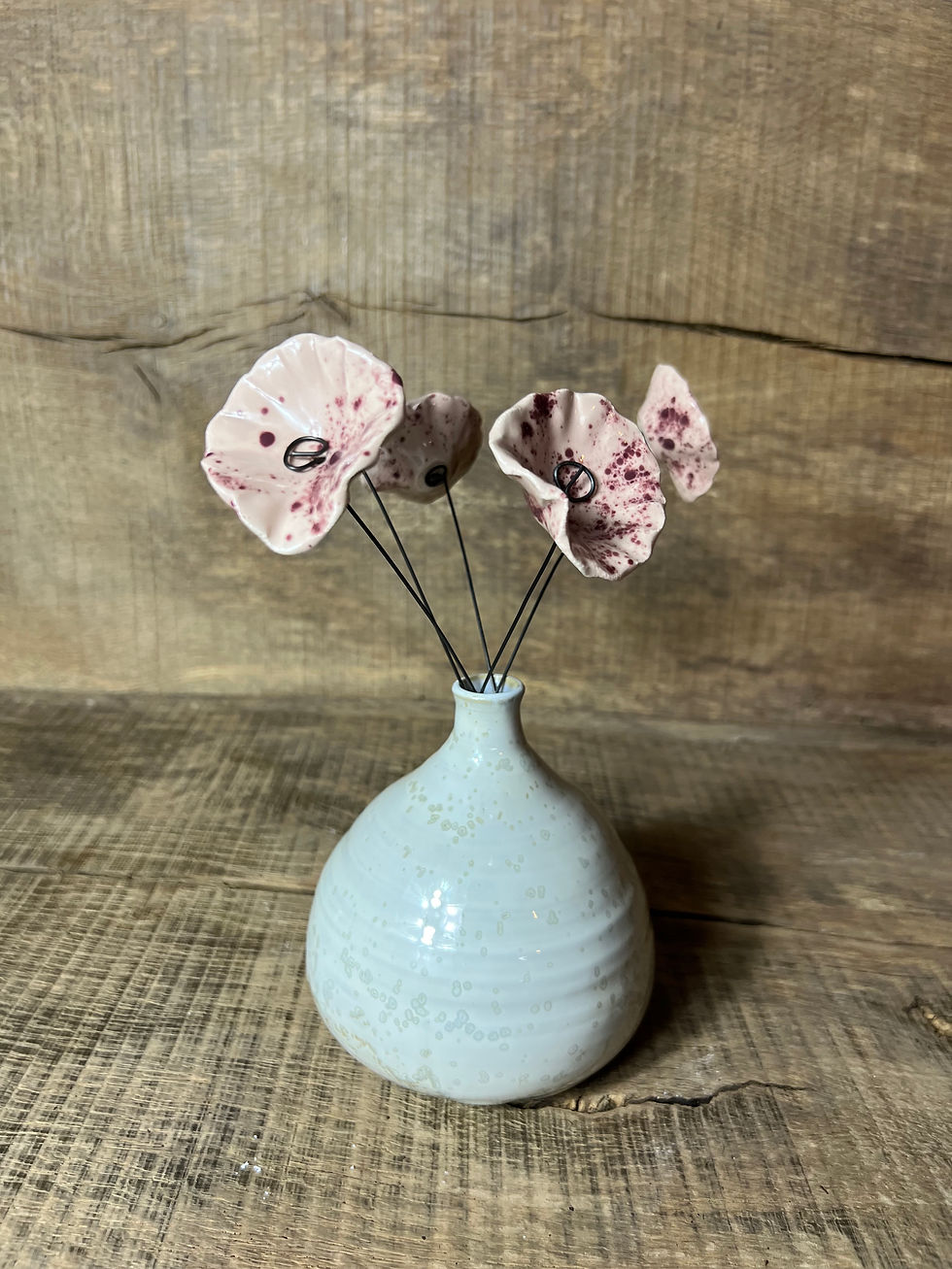 Miniature : Fleur en céramique, artisanat authentique et unique