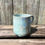 Miniature : Tasse avec  anse , émail  blanc et turquoise