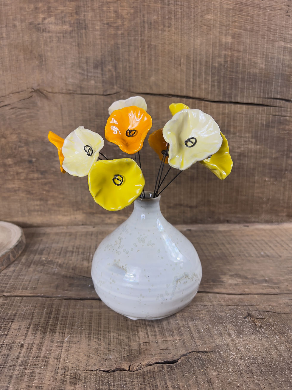 Miniature : 10 fleurs blanches jaunes , jaunes et jaunes orangés