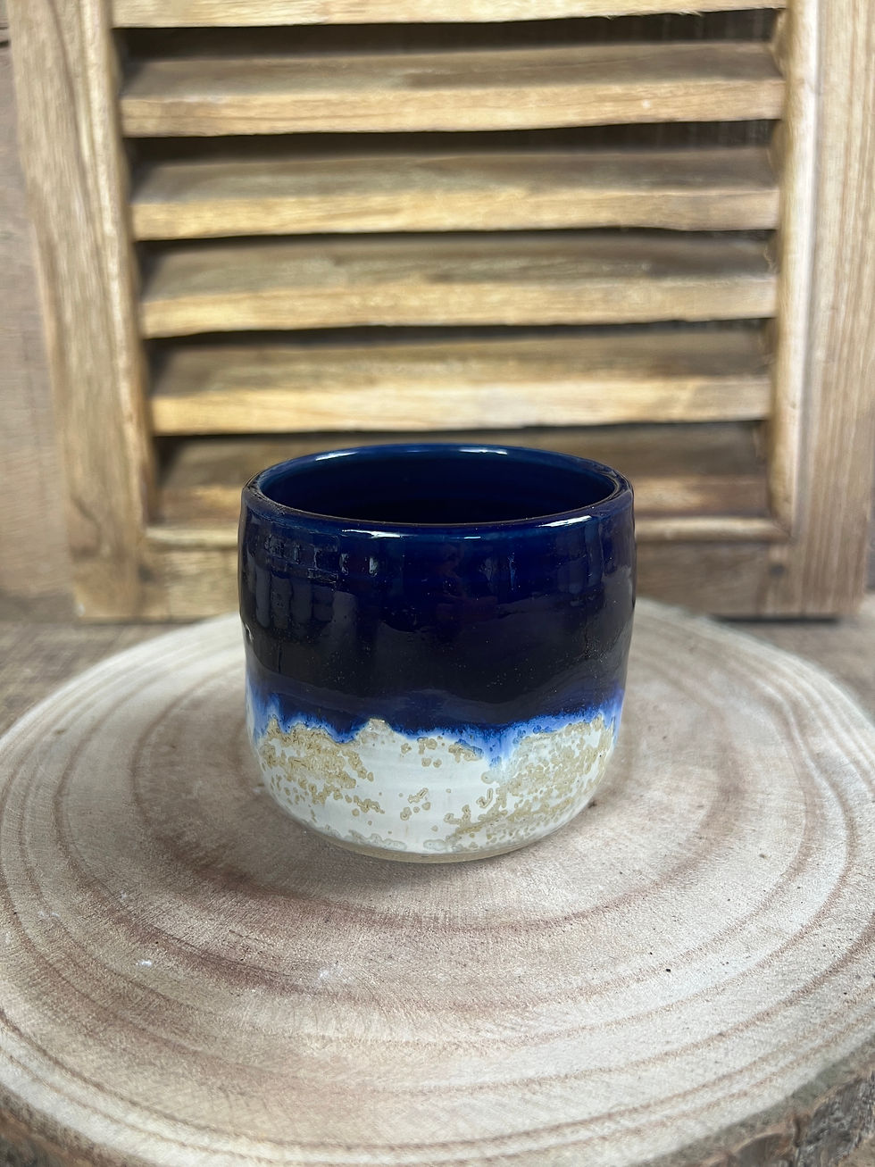 Miniature : Tasse artisanale en grès bleu profond – tasse céramique fait main café