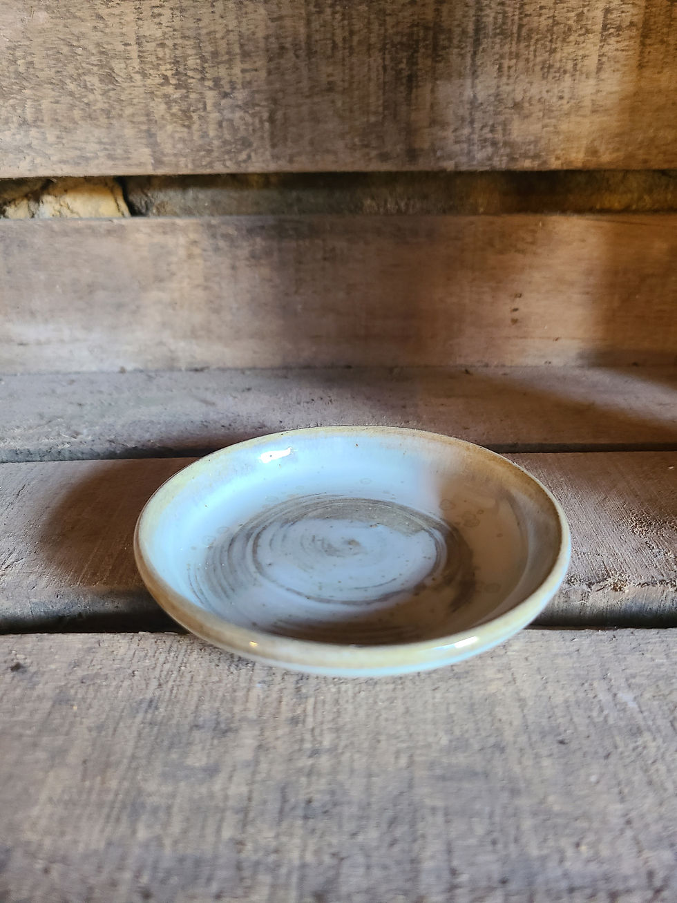 Miniature : Coupelle style "sous tasse" , grès émaillé, blanc