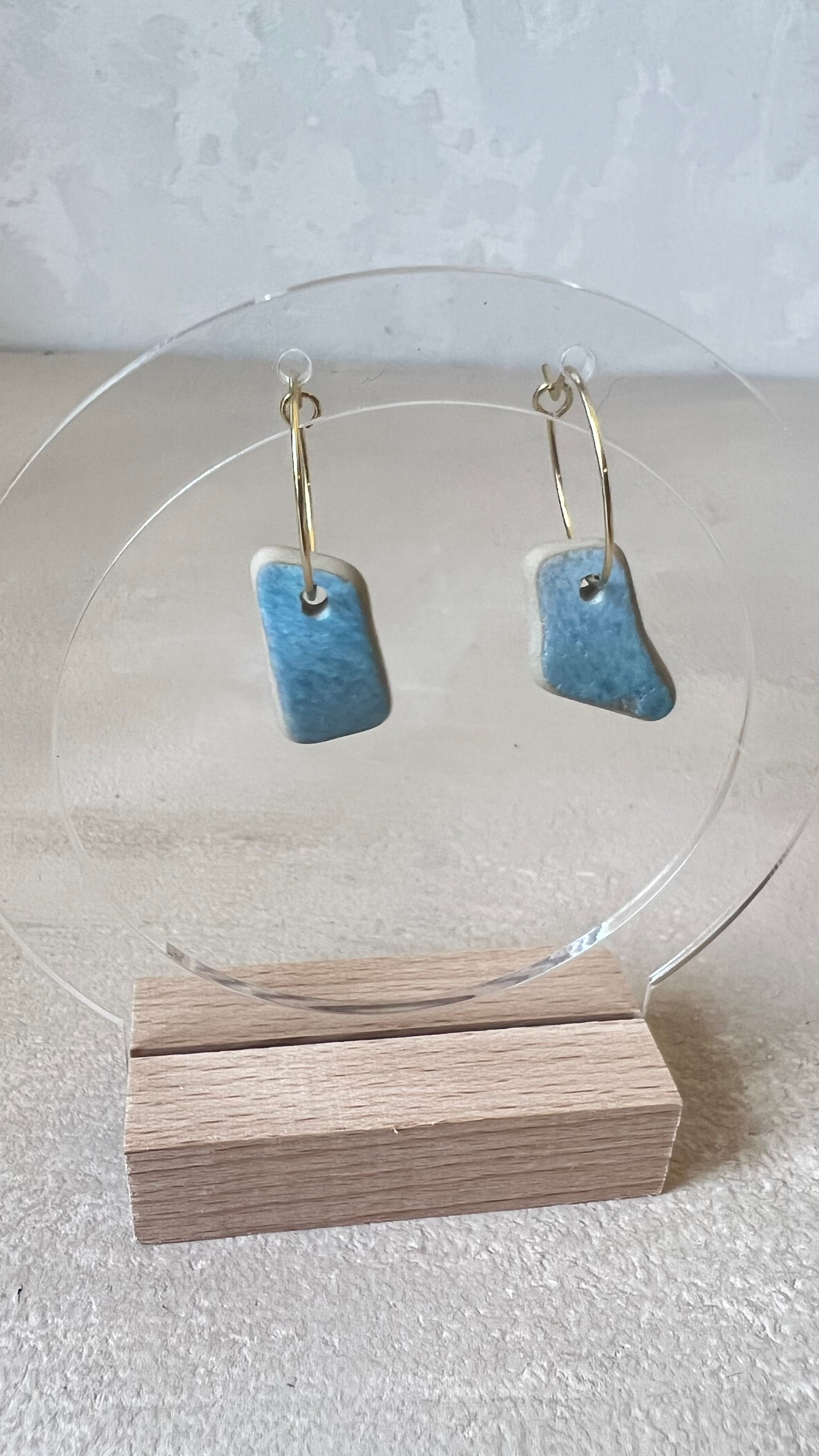Boucles d'oreilles "fragment de bleu turquoise"
