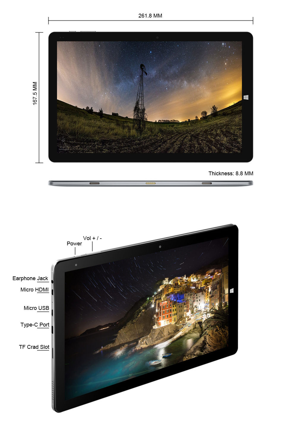 Thumbnail: 10.1" Chuwi Hi10 Pro 2 In 1 Tablet PC