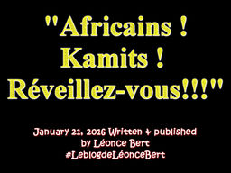 Africains ! Kamits ! Réveillez-vous!!!