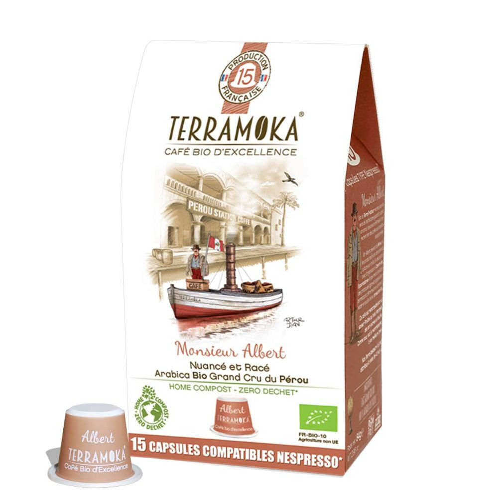 Café Bio 15 Capsules type Nespresso® - Monsieur Albert