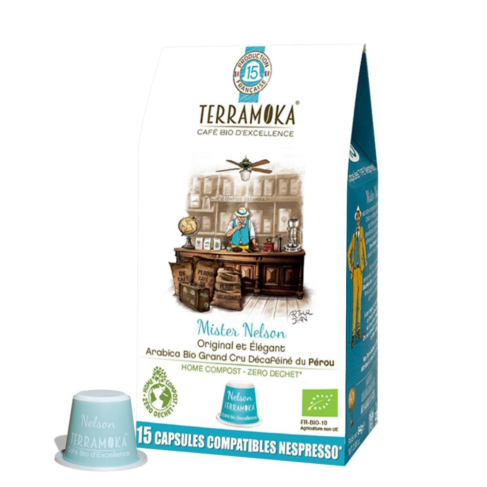Décaféiné Bio 15 Capsules type Nespresso® - Mister Nelson