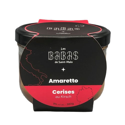 Baba Amaretto, cerises au Kirsch