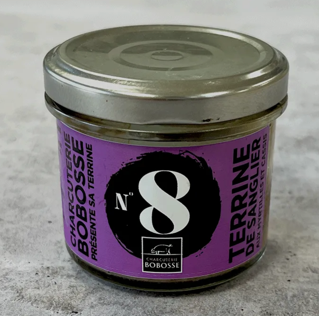 Terrine de sanglier aux myrtilles et cassis