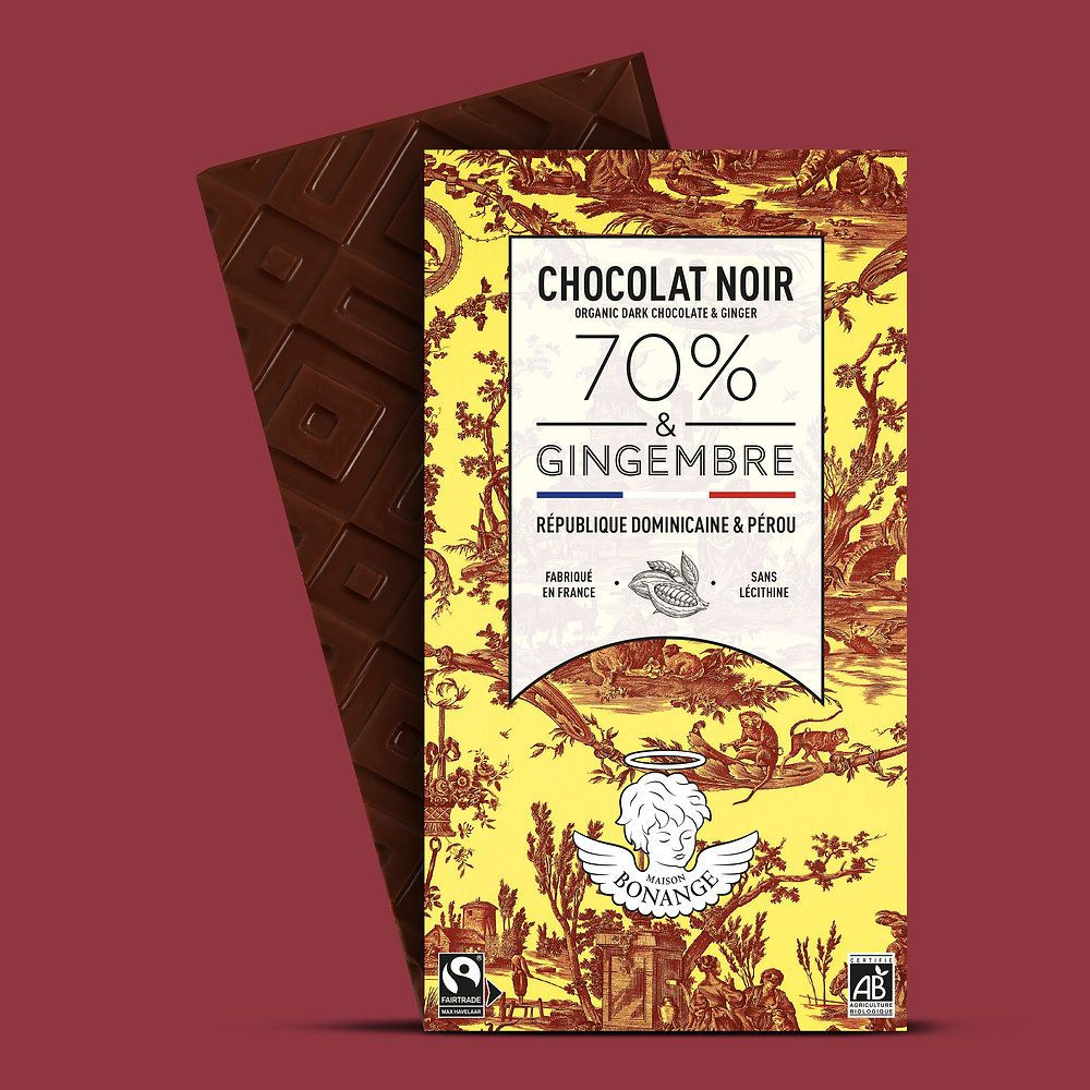 Chocolat noir et gingembre Bio