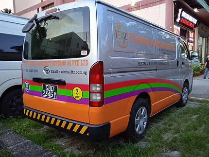 Die cut van sticker