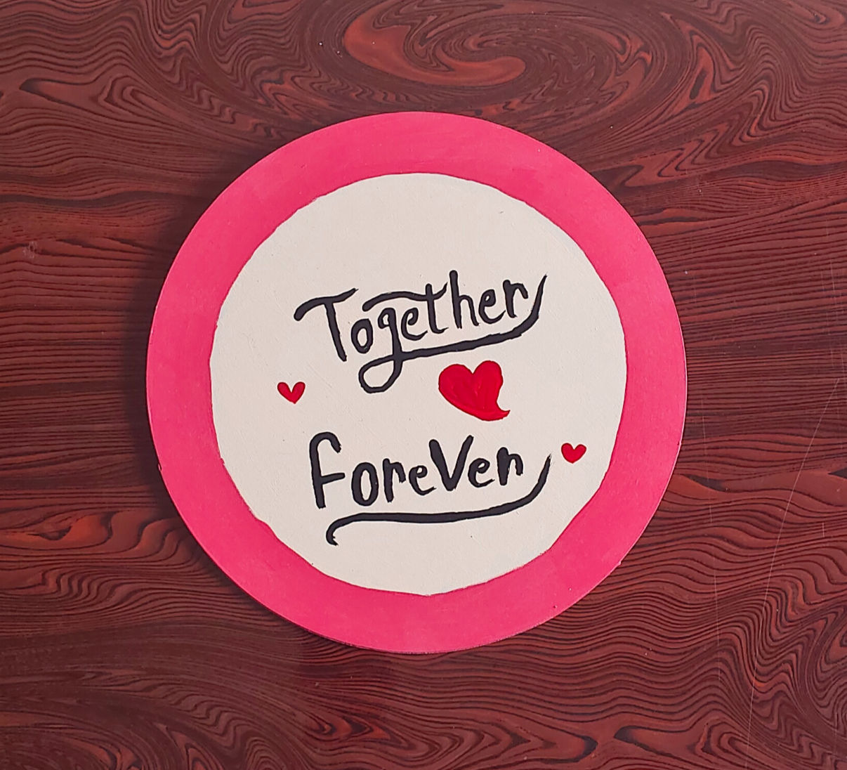 Together ❤️ Forever round shape wall art