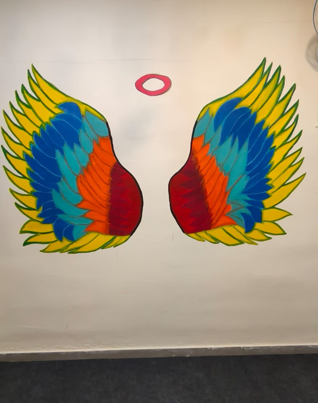 Luxurious 6x6 feet Mural art of colourful wings