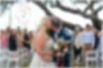 Palmetto Riverside Bed and Breakfast wedding ceremony with a kiss from the newlyweds