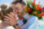 Sarasota Wedding Photographer bridal portrait featuring the brides tropical flower bouquet