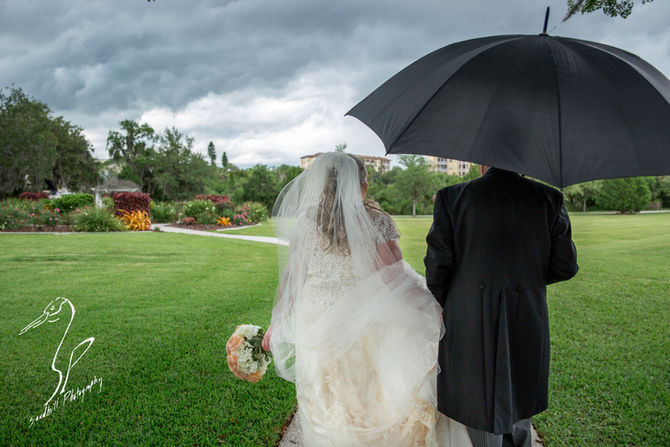 Rainy Day Wedding Photography Sarasota | Linda & Frank
