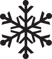 negro del copo de nieve