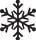 schwarz Schneeflocke
