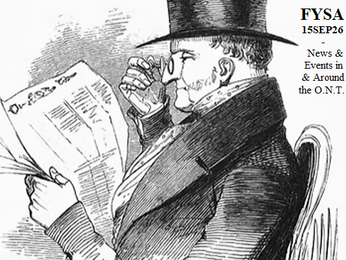FYSA 15SEP26: News & Events in & Around the O.N.T.