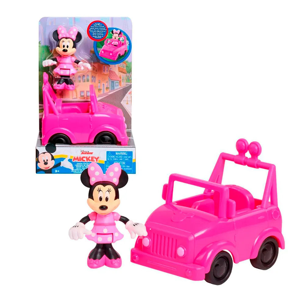 Minnie Mouse con vehículo
