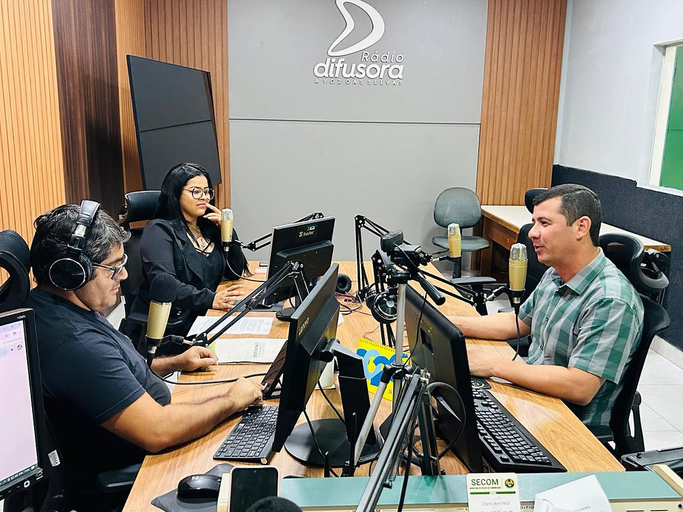 A programação e o convite para a festa foram reforçados no programa Gente em Debate, da Rádio Difusora Acreana. Foto: Márcia Rodrigues/Dircom