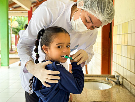 Semusa promove ação de saúde bucal com foco na prevenção em crianças da rede municipal