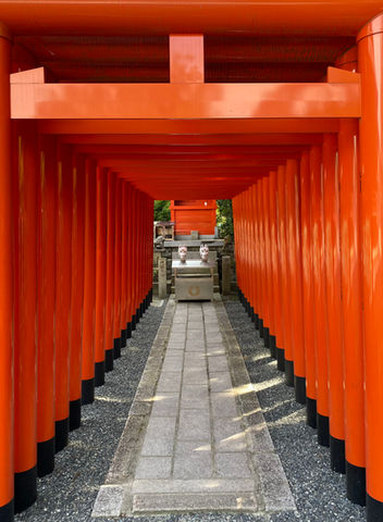Torii gate dedicated to Kotozaka Inari shine. 琴崎稲荷神社, Ube Yamaguchi Japan