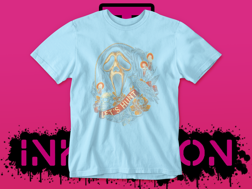Thumbnail: Ghostface 'Let's Hunt' halftone- Scream T-Shirt