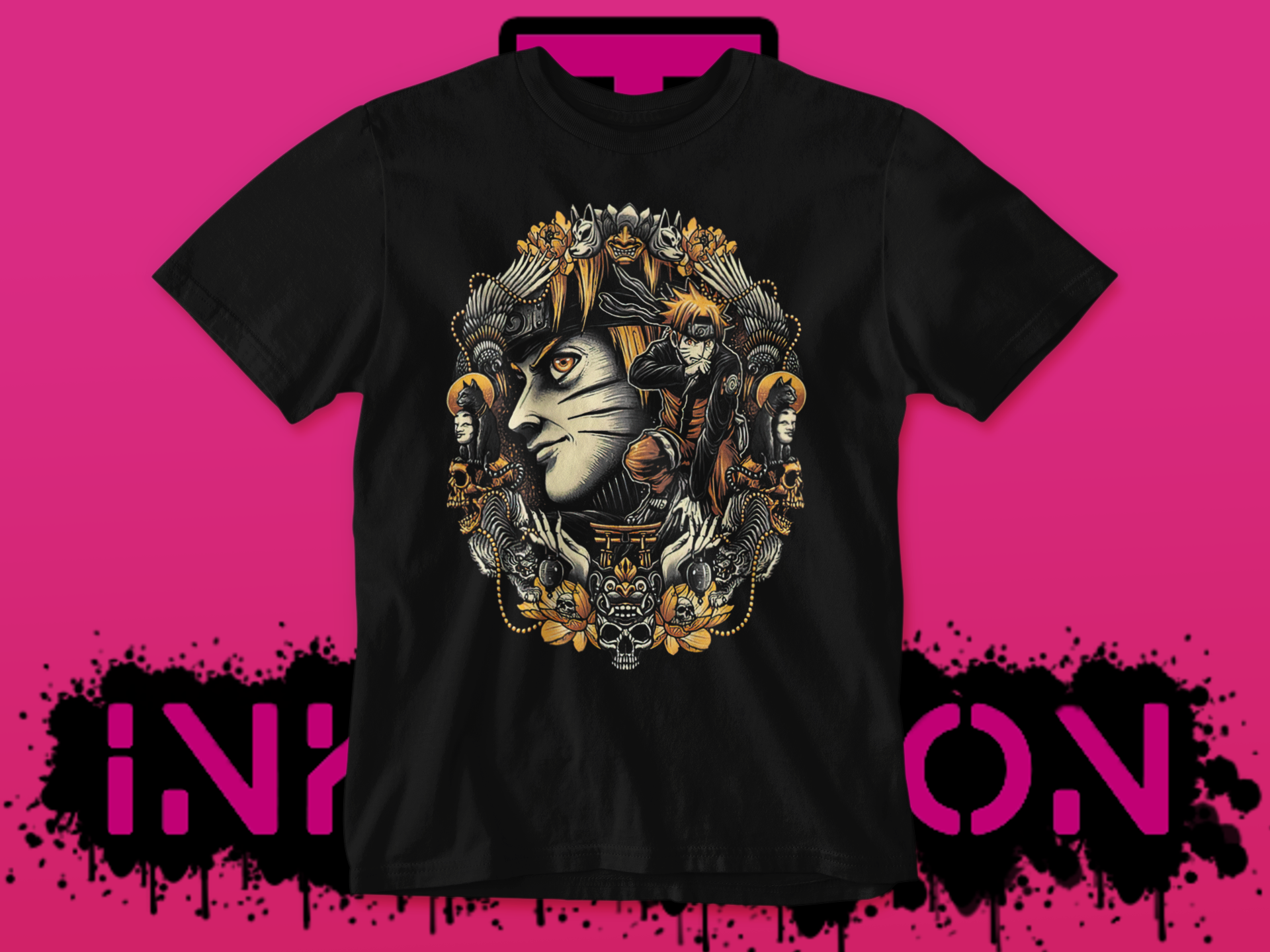 Naruto Halftone- Dragon ball Z T-Shirt