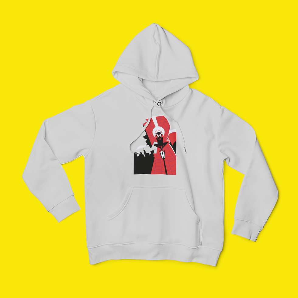 Thumbnail: Miles Morales silhouette- Spiderman hoodie