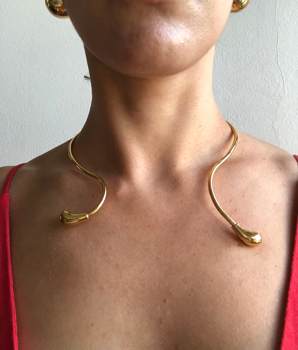 Miniatura: - COLAR ASSIMÉTRICO - dourado