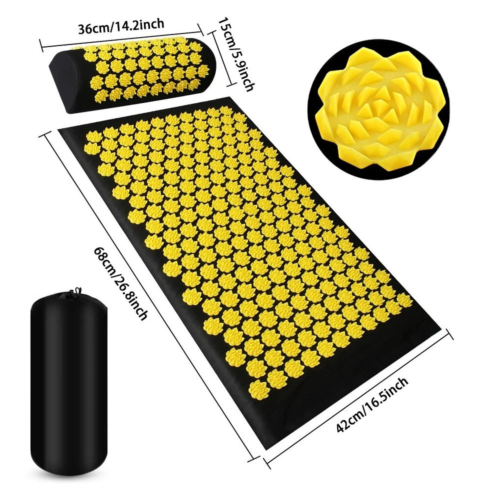 Thumbnail: Spike Yoga Mat Acupressure Massage Pad Shakti Mat Relieves Pressure Body Pain Re