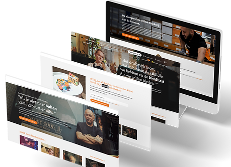 Mockup van het klantcases-platform